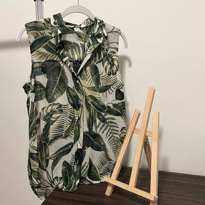 H&M Floral Button Up Blouse